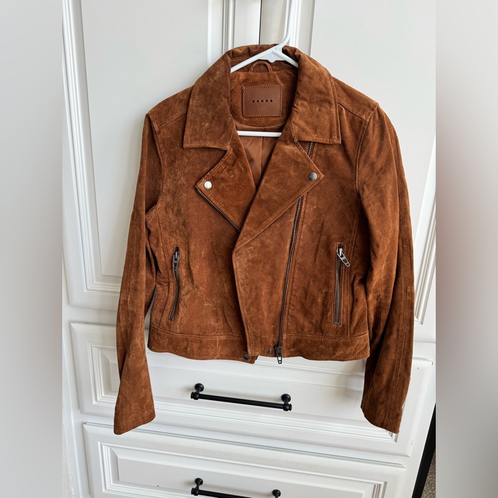 Brown/Carmel Color Suede Leather Jacket